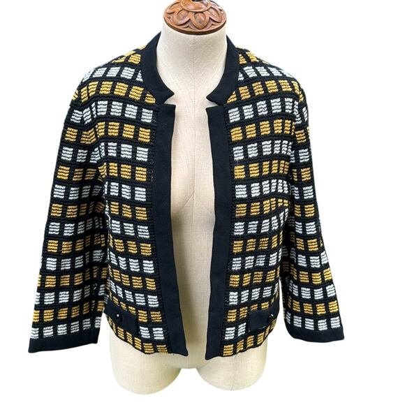 Vintage 80's R&K Knits Open Checker Women's Jacket **See Measurements** - Picture 1 of 11